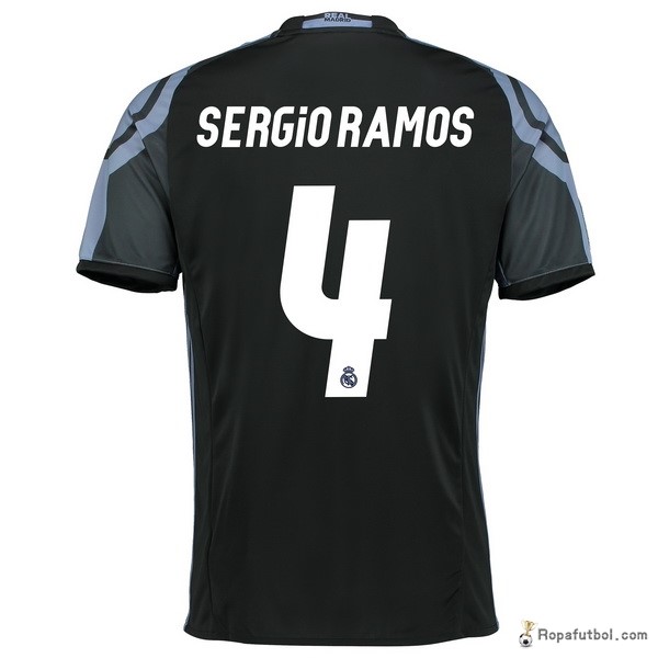 Camiseta Real Madrid Replica Tercera Ropa Sergio Ramos 2016/17 Negro